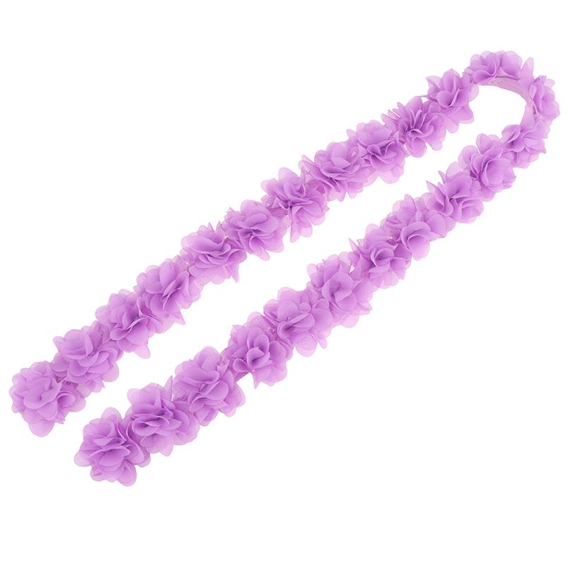 1 Yard 24 Flowers Chiffon Lace Patch Fabric Webbing Decoration Flower Gift Ribbons Diy Bridal Veil Shoes Wedding Clothes Crafts