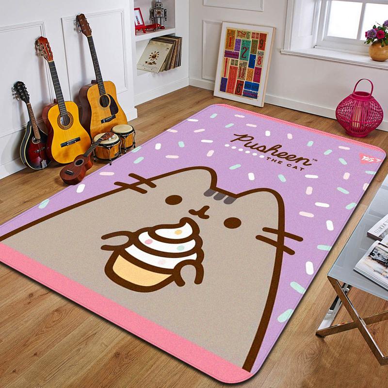 C-Niedliche Katze Bedruckter Teppich Mode Yogamatte Rutschfester Teppich Schlafzimmerdekoration Außenteppich Schlafzimmer Geburtstagsgeschenk