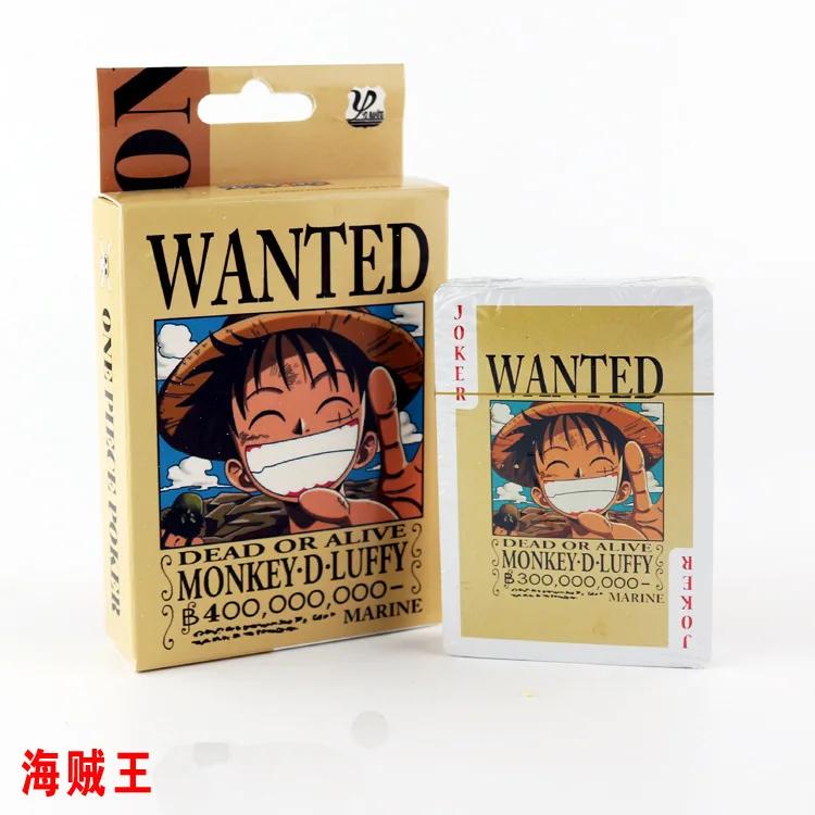 54Pcs/set One Piece Figures Collection Monkey D. Luffy Poker Card & Roronoa Zoro Playing Cards Color Box Packing Kid Gift Toy