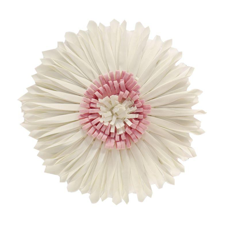 

Pastoral Soft Decoration Living Room Sofa Pillow Cases Cushion Cover Flower Pillow Cream Style Soft Decoration Fabric Velvet Handmade Spring Blossom Pink Pistil Round Pillow Pillowcase