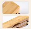 Wall-Mounted Bamboo Foil & Cling Film Cutter with Storage Compartments and Slide Knife