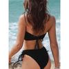 XS - XL Bandeau Wrinkled High Cut Bikini Women Swimwear Female Swimsuit Two-pieces Bikini Set Shell Bather Bathing Suit Swim