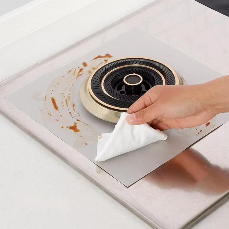 Stove Burner Cover 4X Kitchen Stove Burner Protector Heat-Resistant Reusable Anti-Oil Cleaning Pads Kitchen Gadget For Cooking