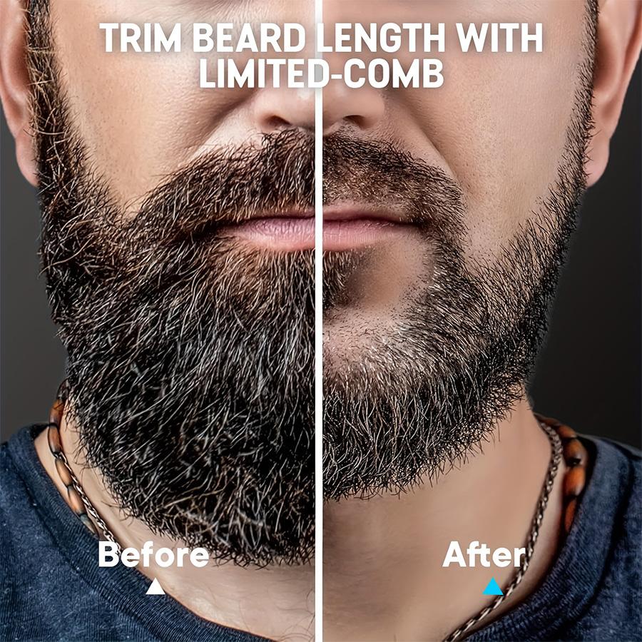 The Beard Men's Beard Trimmer - 20 Length Adjustable Cordless Clipper for Facial & Body Manscaping