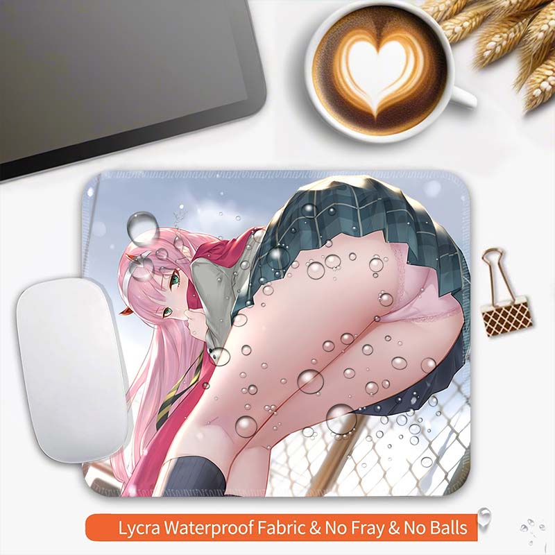 Anime Kawii Standard Mouse Pad D_DARLING in the F_FRANXX Zero Two Gamer Small Mousepad Travel Mouse Mat Non-Slip Mousemat