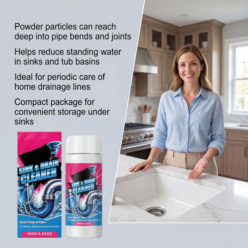 Cleaner for Sink and Kitchen - Household Cleaner for Bathroom and Kitchen Drains