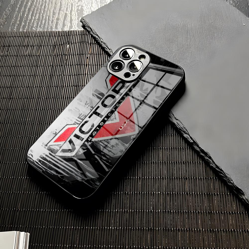 VICTORY MOTORCYCLES USA Phone Case For Iphone Lady 16 15 13 12 14 11 Pro Max Mini X Xr Xs 8 7 Puls 6 Glass Funda Cover