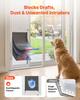 Dog Door for Sliding Glass Door, 1927 Mm To 2049 Mm Adjustable Height, Aluminum Alloy Frame with 3-Layer Flap and Rotating Hinge, for Extra
