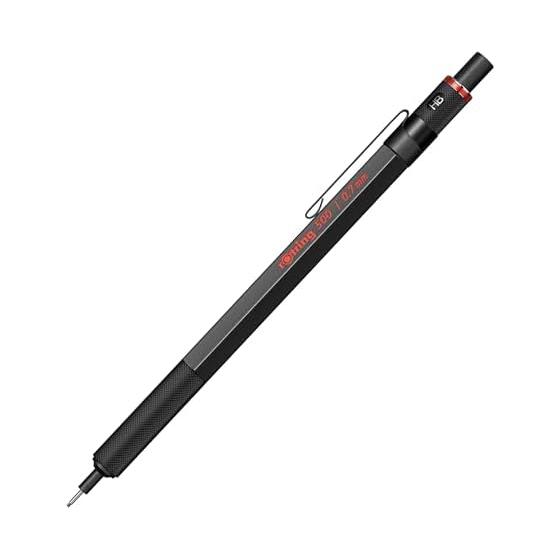 Rotring 500N Mechanical Pencil, 0.7mm, Black, Metal Grip, Hardness Indicator Window, Air Vent Knock Cap, Drafting Compatible