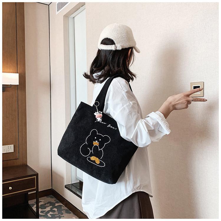 Stylish Nylon Canvas Shoulder Bag For Women With Unique Animal Pattern Design