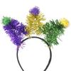 Shimmering Carnivals Party Accessories Pompoms Headband for Mardi Gras Festival Theme Party Props Hairband Holiday Props