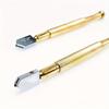 Multi-Function Diamond Glass Cutter - Manual Tile and Mirror Cutting Tool, No Battery Required, Golden Steel, Glass Cutting