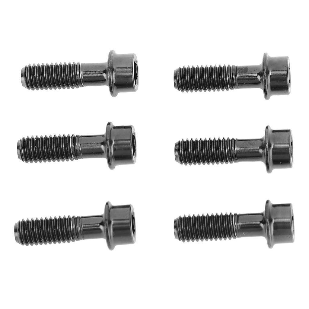 6PCS Bicycle Stem Bolt M5 X 16mm Titanium Alloy Waterproof Rustproof Handlebar Stem Bolts Screw for
