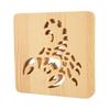 Wooden 3D Lamp Cool Scorpion Style USB Connection Warm Romantic Aid Sleeping LED Night Light for