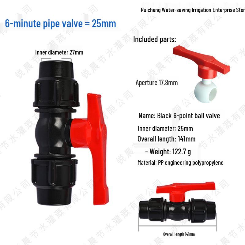 Quick Connect Ball Valve & Coupling Set for PE Water Pipes (1/2", 3/4", 1")