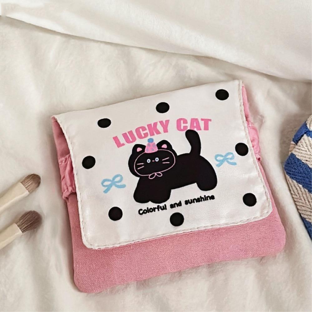 Large Capacity Mini Cosmetic Bag Puppy Cartoon Coin Purse Sanitary Napkin Storage Bag Women