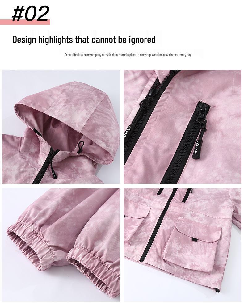 Girls' 2025 Windproof Waterproof Autumn-Winter Parka: Trendy, Loose-Fit, Three-in-One Outdoor Coat