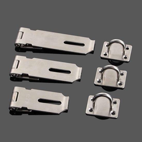 3Inch/4Inch/5Inch Hasp Anti-rust Smooth 304 Stainless Steel Hardware Door Latch for Home