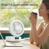 Portable Wall-Mounted USB Rechargeable Folding Fan with Remote Control & Nightlight - Air Cooler for Home Use
