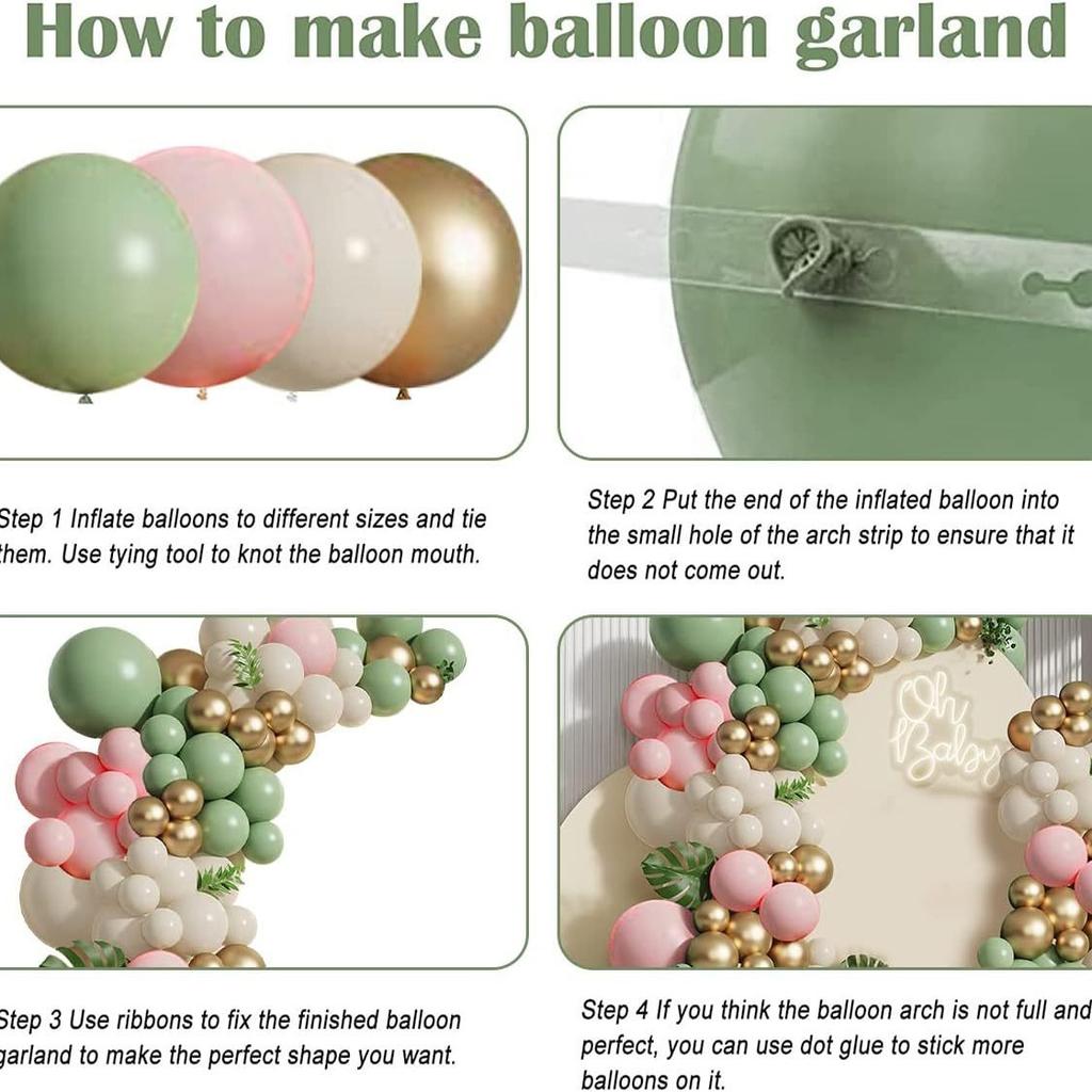 Avocado Balloon Chain, Shopping Mall Kindergarten Store Opening Styling Balloon Birthday Party Decoration Balloon