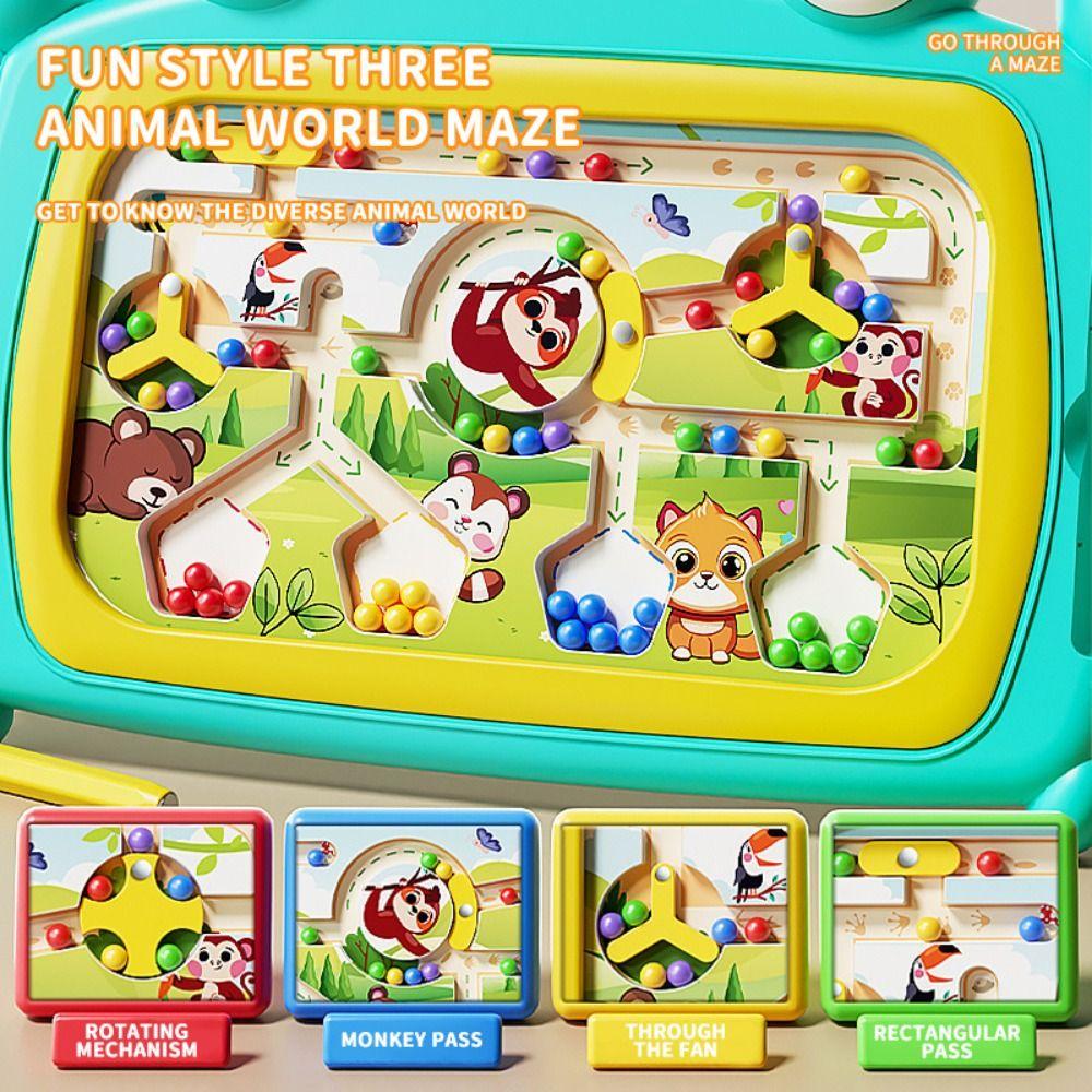 

Doodle Children s Puzzle Toy Magnet Bead Magnetic Pen Drawing Board Magnetic Drawing Board Toddler синій
