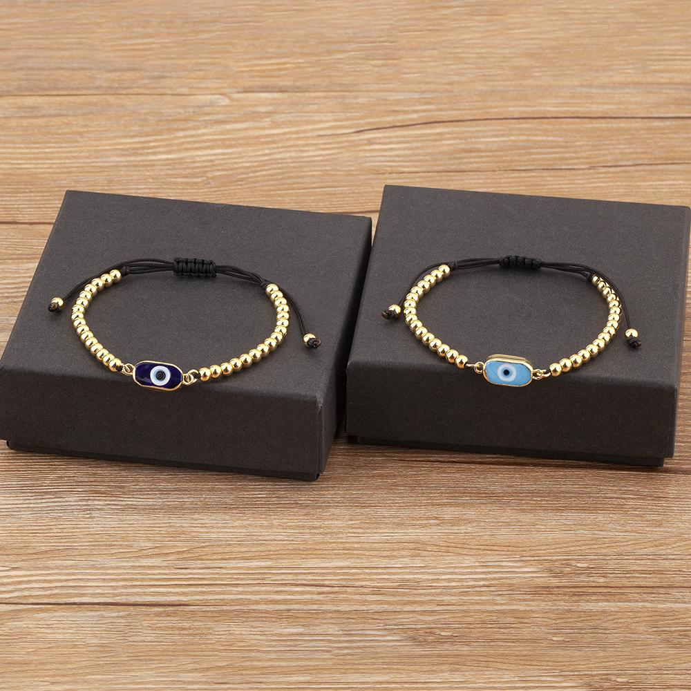 Nidin Neue Beliebte Unregelmäßige Geometrische Böser Blick Kettenarmbänder Verstellbar Für Frauen Hochzeitsfeier Schmuck Großhandel Zubehör