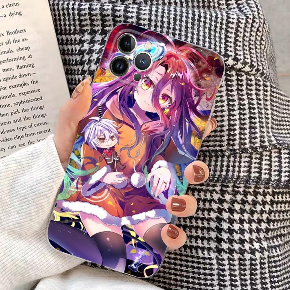 Anime No Game NO life Phone Case for iPhone 15 8 7 6 6S Plus X SE 2020 XR XS 14 11 12 13 Mini Pro Max Mobile Case