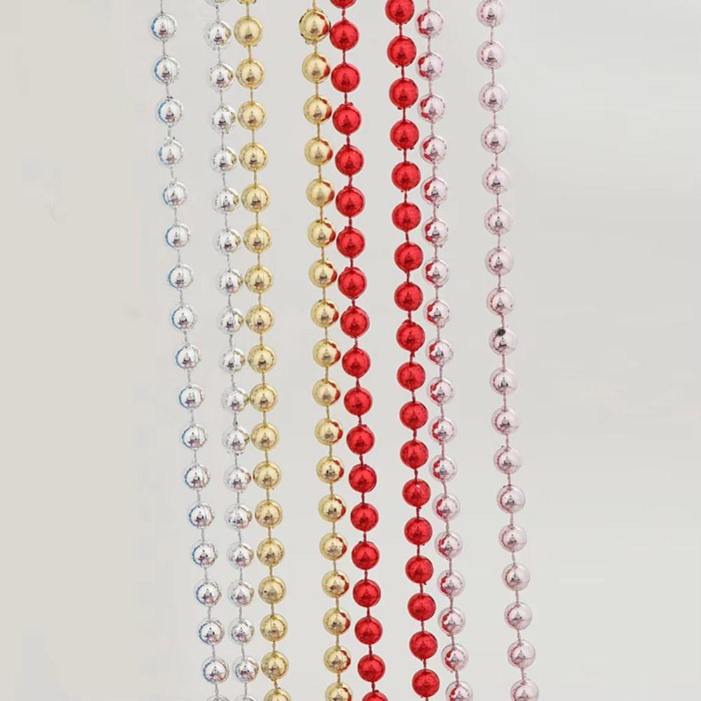 Creative Colored Bead Chain 5/10M DIY Christmas Tree Pearl String Decorative Craft Christmas Decoration Bead String