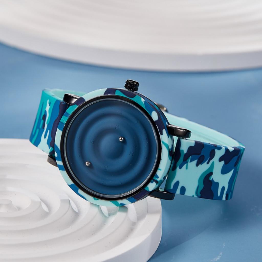 Orologio da Polso in Silicone alla Moda per Uomo e Donna Nuovo Concetto Personalità Tendenza Creativa Orologio con Sfera Galleggiante