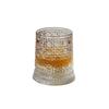 Drehbares Whiskey-Glas Vatertagsgeschenk, Drehend mit LED-Licht, 260ml Geprägter Becher für Weinliebhaber Papa, Vatertagsgeschenk, Eiswürfelfreundlich