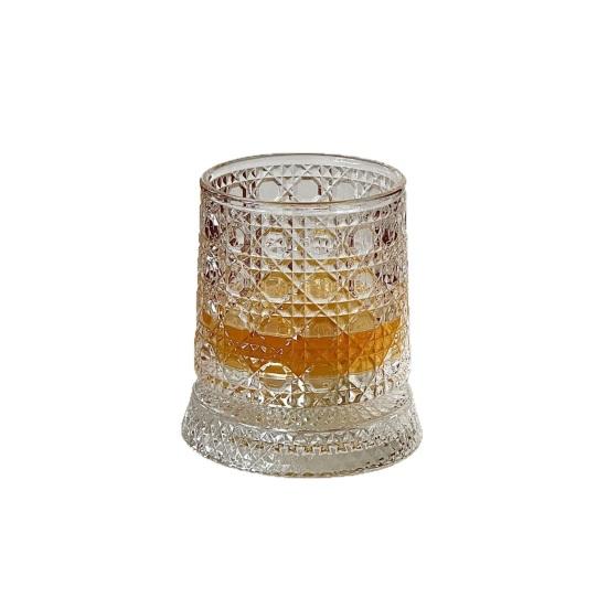 Dad s Gift, Spinning Whiskey Glass with LED Light, 260ml Embossed Rotating Tumbler, Father s Day Present, Gift for Wine Lover A Without Light