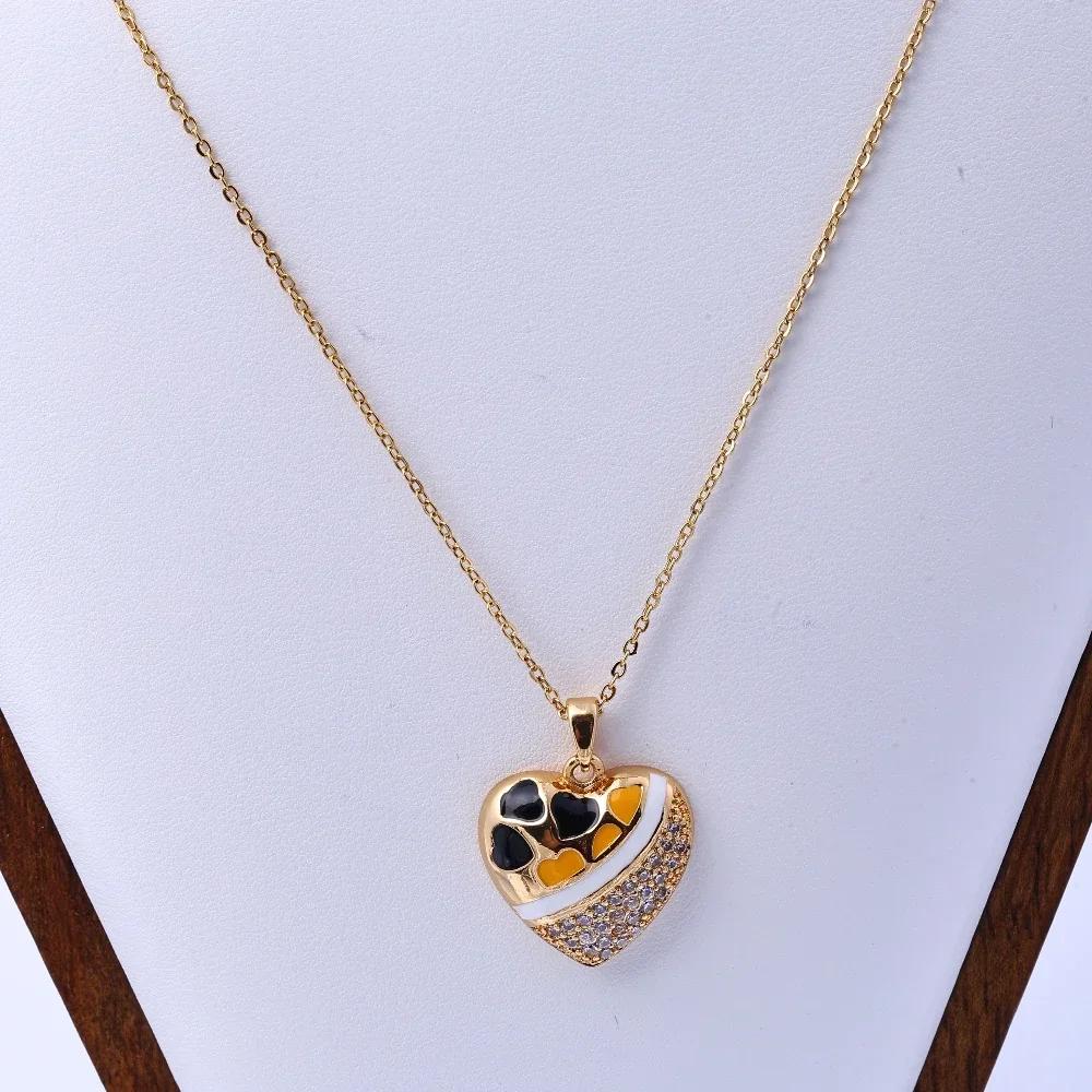 

Cross-border childlike love pendant temperament simple and versatile high-end titanium steel necklace women s 520 Valentine s Da 45