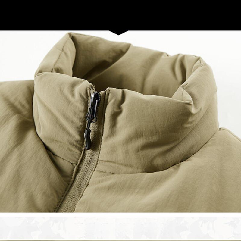 Men's Large Size Thickened Fleece Vest Casual Stand Collar Multi-Pocket Casual Sleeveless Jacket Camouflage Vest