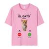 El Gato Is Calling Meme Sad Crying Cat Munchkin Kitty Meme Print T-shirt Hot Sale Fashion Oversized T-shirts Unisex Streetwear