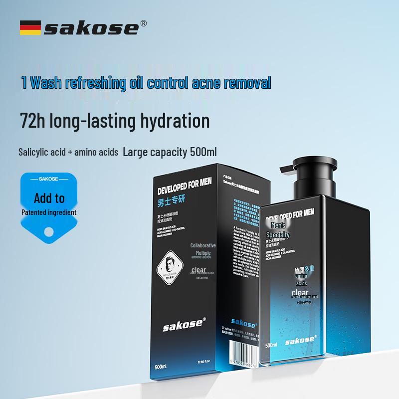 Sakose Men s Salicylic Acid Acne & Oil Control Face Wash