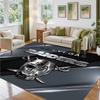 Las Vegas Raiders Design Kristall-Samt-Teppich Weich Dekorative Matte für Schlafzimmer Eingang