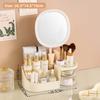 New Large Capacity Cosmetic Storage Box with LED Mirror Multi Grid Lipstick Organizer Skin Care Products Rack
