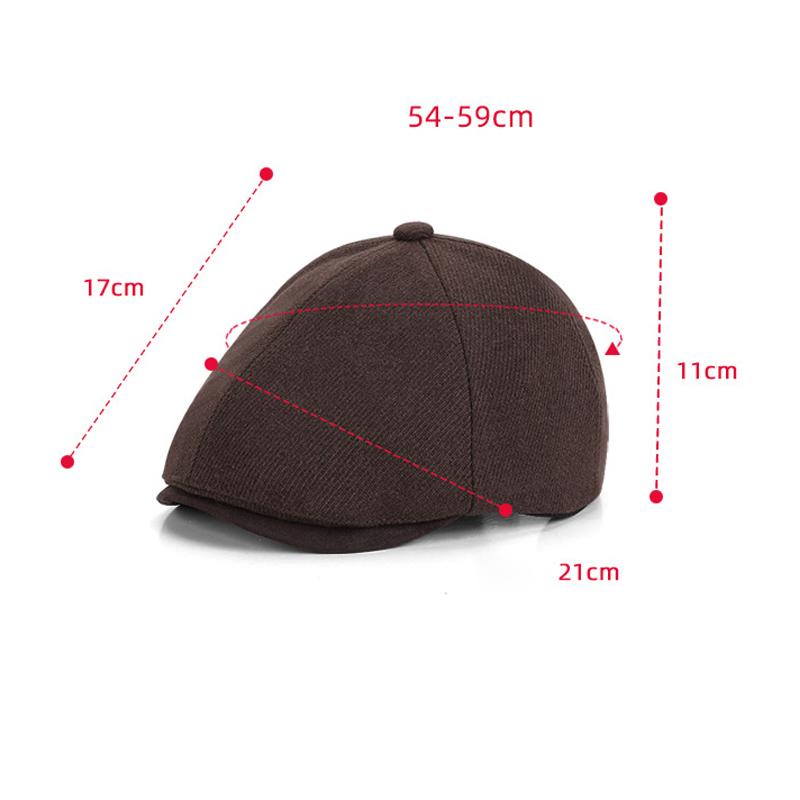 Jesień Zima Vintage Progresywna Czapka Beret Czapka Gazeciarza Damska Kapelusz Malarski