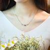 Korean Style Angel Wings Heart Zircon Pendant Necklace - Valentine's Day Gift Jewelry for Women