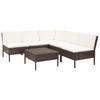 Day and Night - Day and Night Garden Furniture Set 6 Pieces and Brown Synthetic Rattan Cushions
