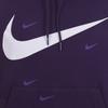 Nike Sportswear Swoosh Printed Logo Pullover Hoodie Men Tops Purple DA0111-525