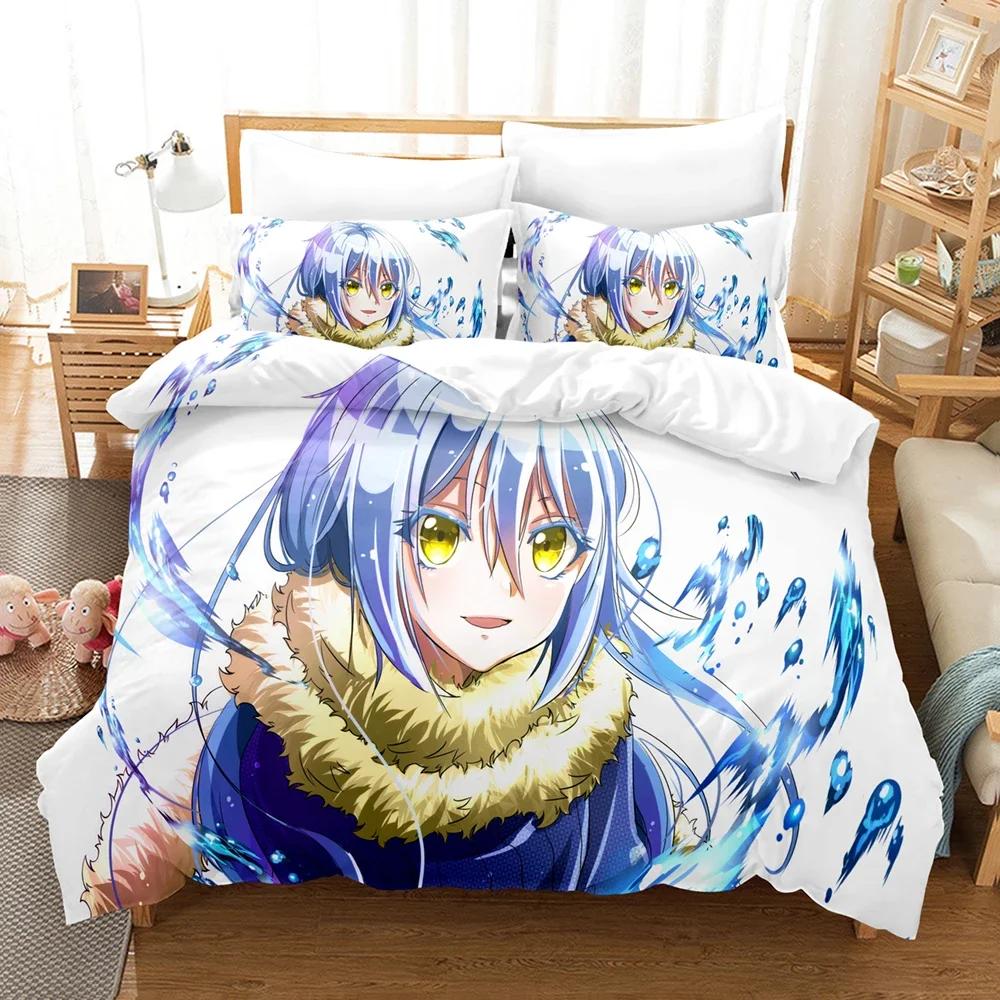 Anime That Time I Got Reincarnated As A Slime Rimuru Comfortable Duvet Quilt Cover Pillowcase Bedding Set Children Home Textile