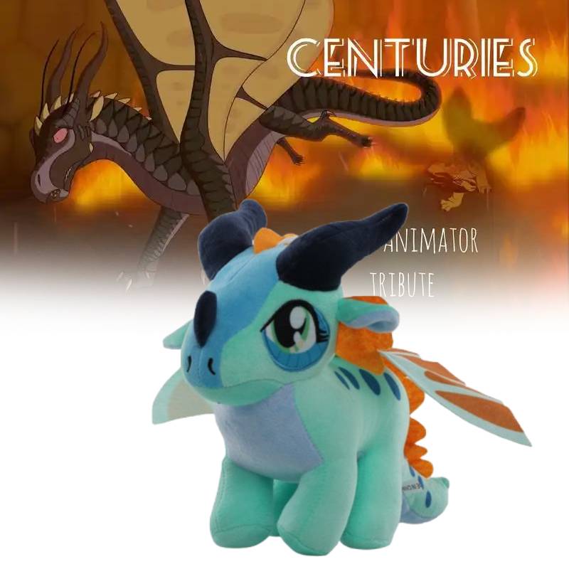 Of Fire Wings Dragon Big Eye Blue Dragon Plush Toy Stuffed Doll Gift Cartoon