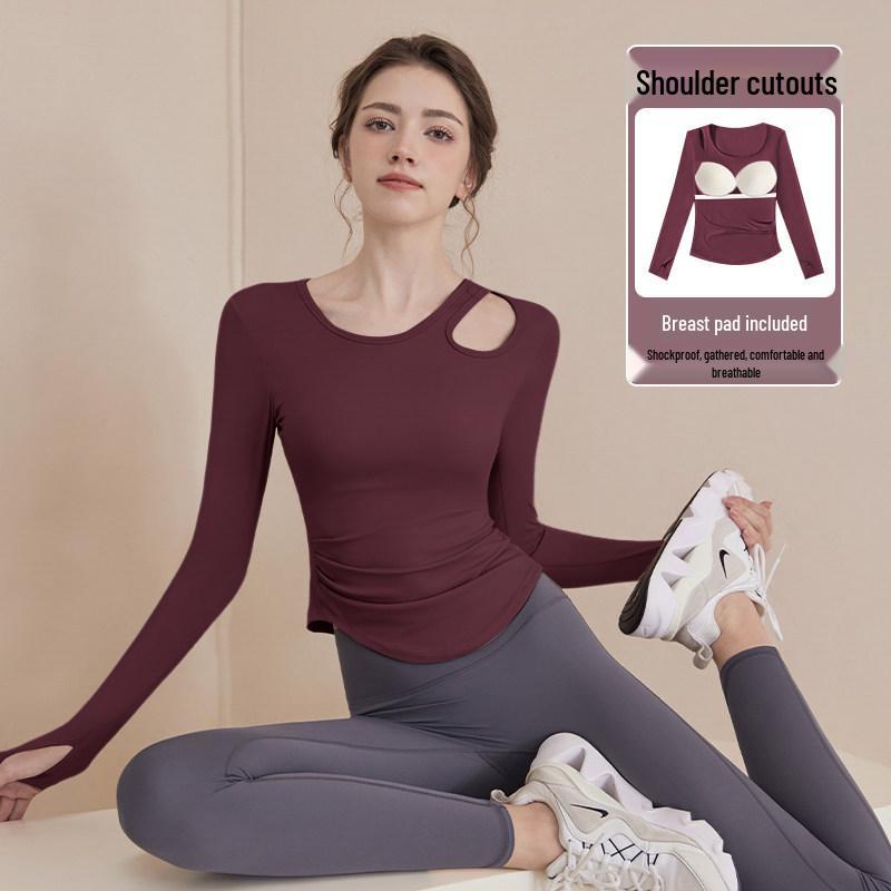 Youyou Women's Quick-Dry Yoga & Pilates Long Sleeve Tops - 2025 Collection