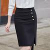 Dames Potloodrok met Hoge Taille en Zijsplit