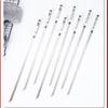 ZISIZ Stainless Steel BBQ Skewers with Wooden Handles