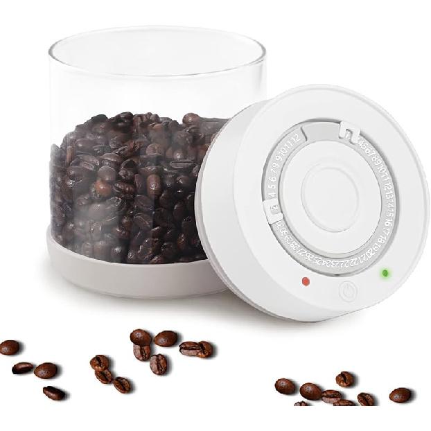 Minidiva Smart Vacuum Container, Automatic Electric Airtight Glass Jar for Food Coffee Storage Meal Prep (950ml) 600ml