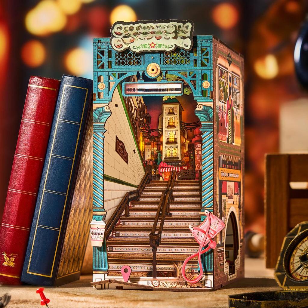 ROBOTIME Rolife 3D puzzle Street Scene DIY Book Nook TGB13