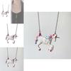 Animal Pendant Necklace With Oil Drip Finish For Women Fashion Accessory