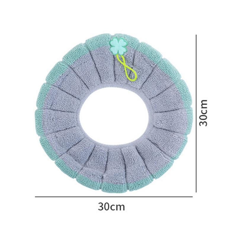 1Pc Thicker Bathroom Toilet Seat Cover Pads Soft Comfortable Toilet Seat Cushion Cover Stretchable Toilet Seat Warmer Easy Inst